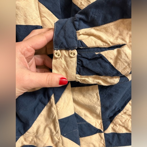 Mirth Bergen Patchwork Jacket in Navy/Peach - Picture 6 of 11